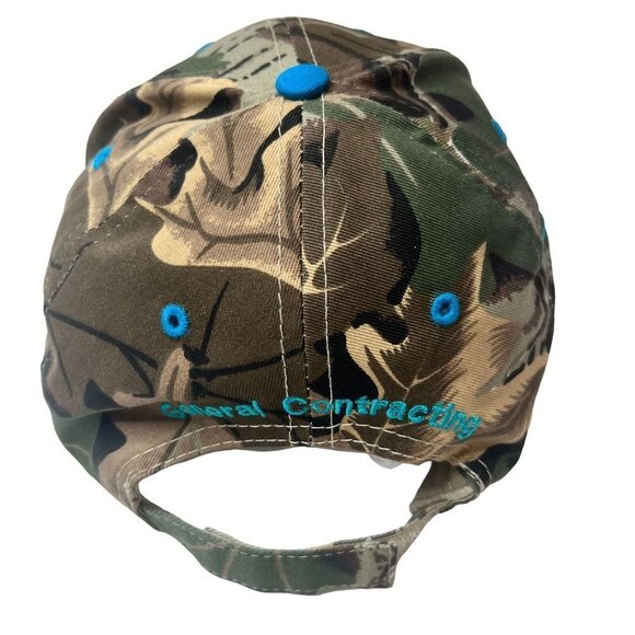 Otto Baseball Hat Unisex One Size Adjustable Hook Loop Camo Blue Flames … - Picture 5 of 9